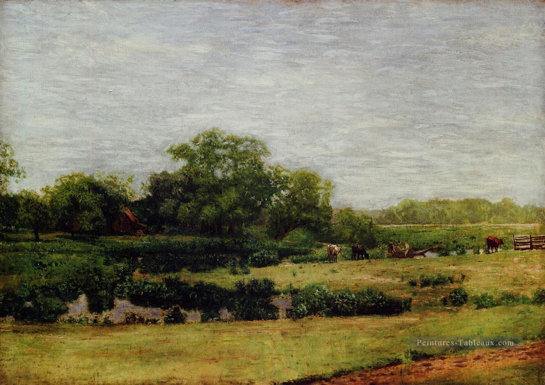 The Meadows Gloucester réalisme paysage Thomas Eakins Peintures à l'huile